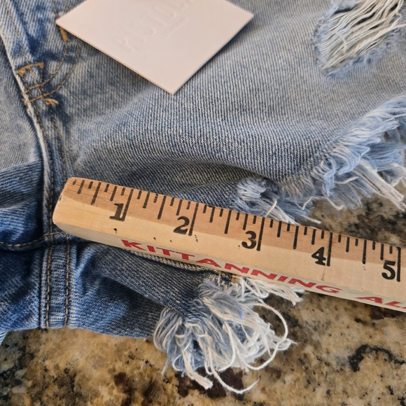 Pistola Distressed Light Blue Jean Shorts - Picture 10 of 10